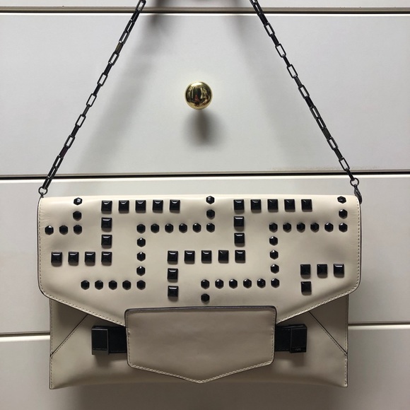 RAFE STUDDED CLUTCH WITH CHAIN